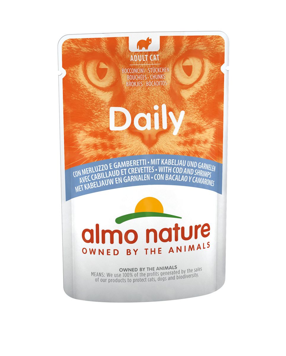 Almo Nature Daily Menu 70g Beutel Katzennassfutter 30 x 70 Gramm Kabeljau & Garnelen Katzen-Nassfutter online kaufen Almo Nature Daily Menu 70g Beutel Katzennassfutter 30 x 70 Gramm Kabeljau & Garnelen Katzen-Nassfutter online kaufen