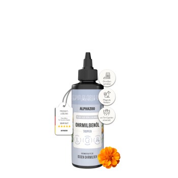 ALPHAZOO Anti Ohrmilbenöl 100ml I Katzen I Effektiv gegen Ohrmilben I Milben im Ohr Katzenohren und Augenpflege (Reiniger, Cremes, Balsam) online kaufen ALPHAZOO Anti Ohrmilbenöl 100ml I Katzen I Effektiv gegen Ohrmilben I Milben im Ohr Katzenohren und Augenpflege (Reiniger, Cremes, Balsam) online kaufen