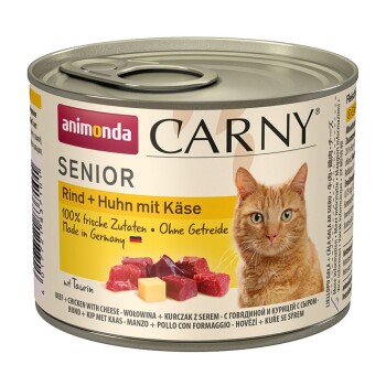 Animonda CARNY Senior 6x200g Rind, Huhn & Käse Katzenfutter online kaufen Animonda CARNY Senior 6x200g Rind, Huhn & Käse Katzenfutter online kaufen