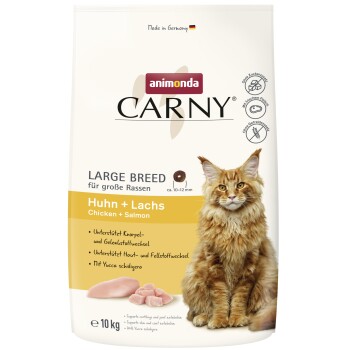 animonda Carny Trockenfutter Katze, Adult, Large Breed, Huhn und Lachs 2x10 kg Katzen-Trockenfutter online kaufen