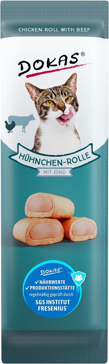 DOKAS Rolle Katzensnack Hühnchen mit Rind Katzen-Snacks online kaufen