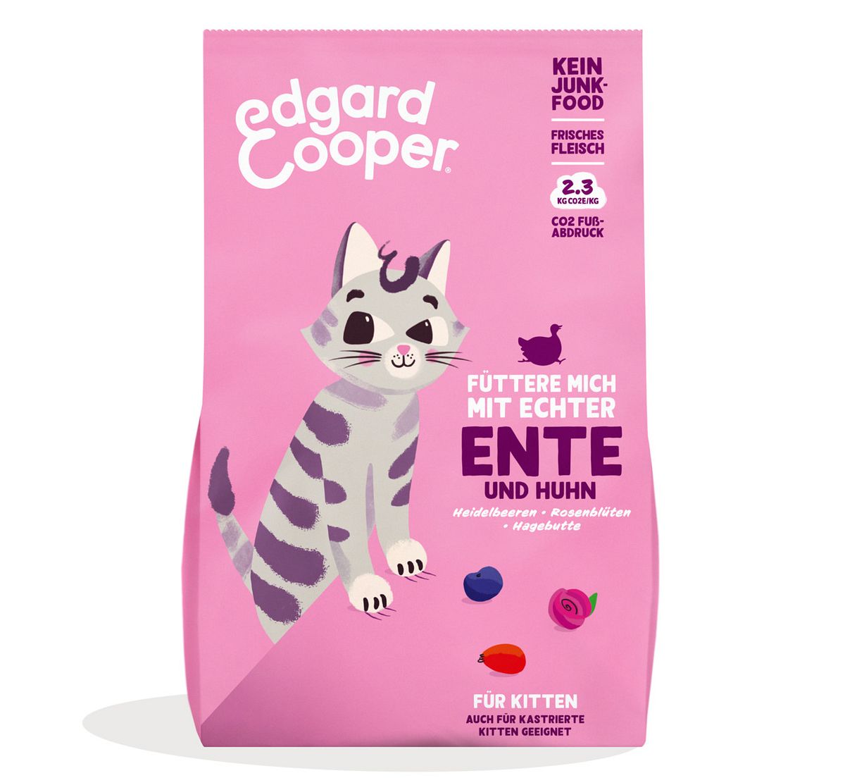 Edgard&Cooper Kitten Ente und Huhn Katzentrockenfutter Sparpaket 2 x 2 Kilogramm Katzen-Trockenfutter online kaufen