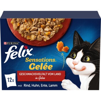 Felix Sensations Gelees 12x85g Geschmacksvielfalt vom Land Katzenfutter online kaufen Felix Sensations Gelees 12x85g Geschmacksvielfalt vom Land Katzenfutter online kaufen