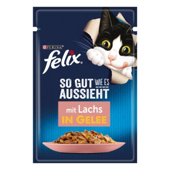 Felix So gut wie es aussieht Lachs 52x85 g Katzenfutter online kaufen Felix So gut wie es aussieht Lachs 52x85 g Katzenfutter online kaufen