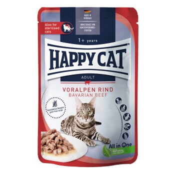 HAPPY CAT Adult Culinary Meat in Sauce Voralpen Rind 20x85 g Katzenfutter online kaufen HAPPY CAT Adult Culinary Meat in Sauce Voralpen Rind 20x85 g Katzenfutter online kaufen