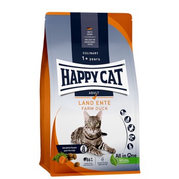 HAPPY CAT Culinary Trockenfutter Katze, Adult, Land-Ente 1,3 kg Katzen-Trockenfutter online kaufen