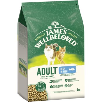James Wellbeloved Trockenfutter Katze Adult, Fisch 4 kg Katzen-Trockenfutter online kaufen