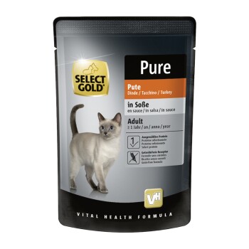 SELECT GOLD Adult Pure in Soße Pute 24x85 g Katzenfutter online kaufen