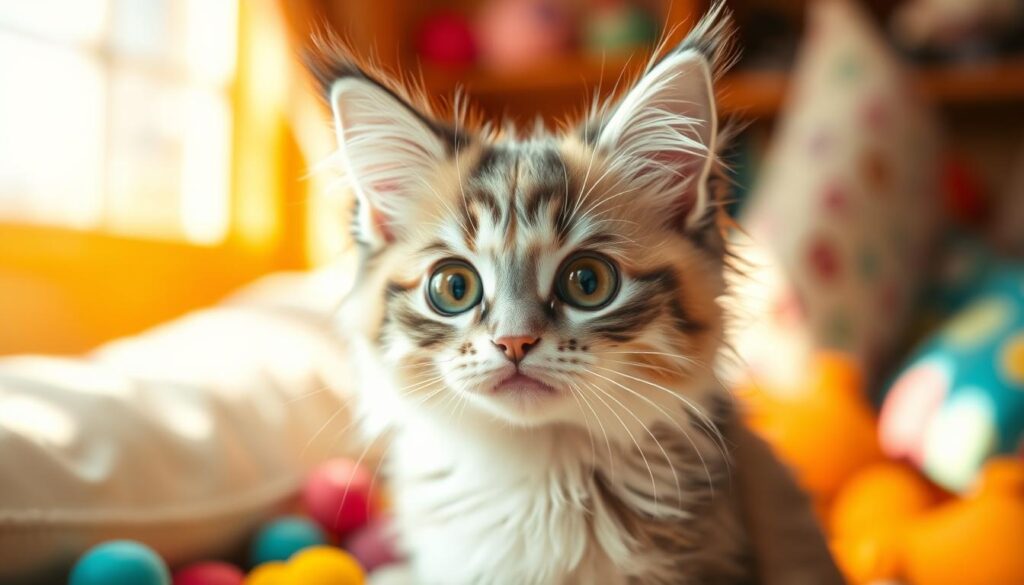 Katze mit genetischen Besonderheiten