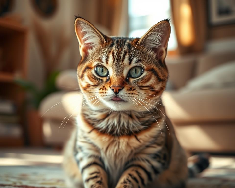 Katze mit besonderen Verhaltensmerkmalen