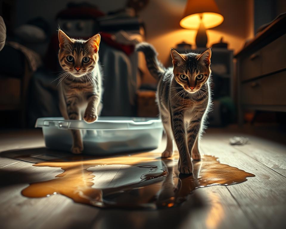 Katzenklo-Probleme und Markierverhalten