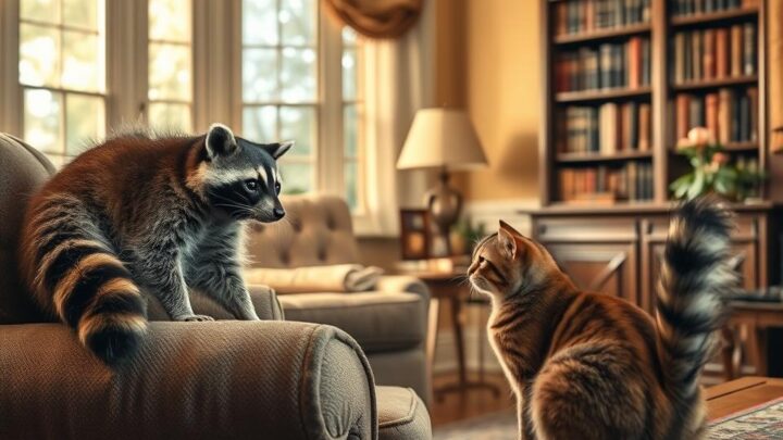 fressen waschbären katzen