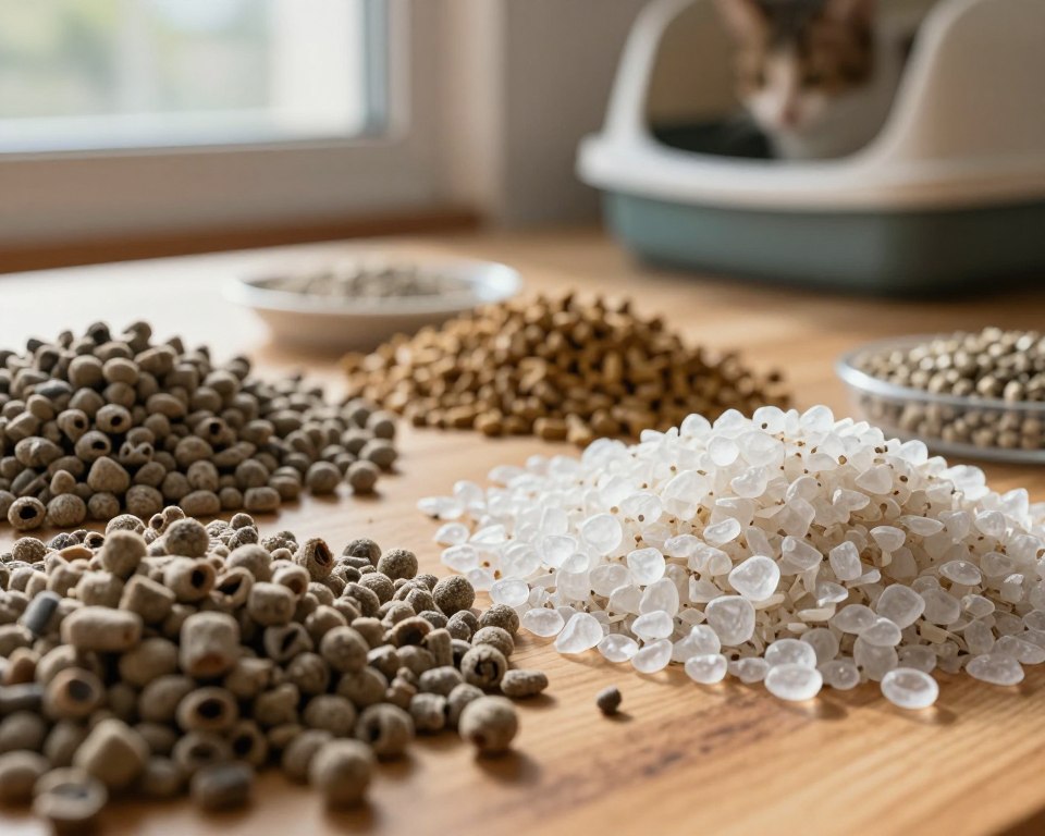 Arten von Katzenstreu Materialien