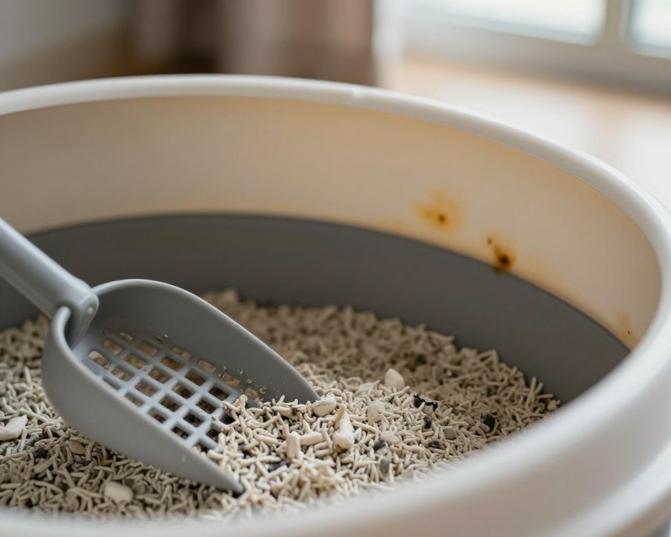 Gerüche und Urinstein Katzentoilette