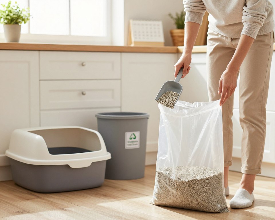 Schritt für Schritt Anleitung Katzenstreu entsorgen