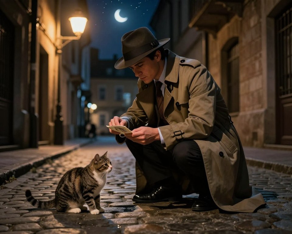 Detektiv und Katze